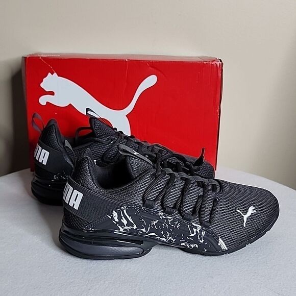 NEW PUMA AXELION CITY ESCAPE 37722102 MENS GRAY CANVAS ATHLETIC RUNNING Size 9 - Picture 3 of 8